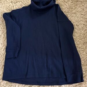 Lands' End Navy Turtleneck Sweater